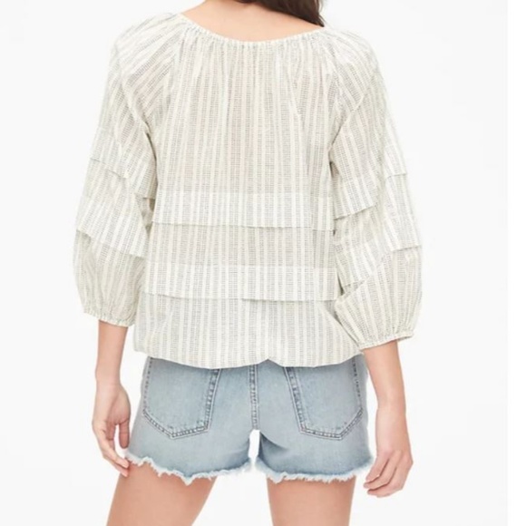 GAP - Pleated Blouson Sleeve top - M size -  New - Picture 3 of 3